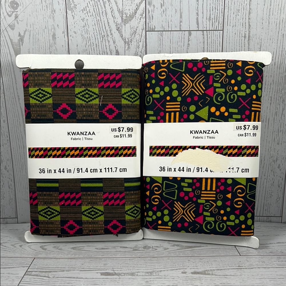 Kwanzaa Fabric Bundle with Vibrant Patterns - 1 yard each